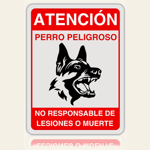 Señales Perro Peligroso