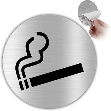 LEIASA | Selbstklebendes „Rauchen erlaubt“-Schild - Dicke 0,6 mm - Dur