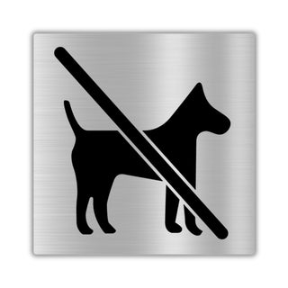 LEIASA | Selbstklebendes Hunde Verboten Schild - 10x10 cm - 0,8 mm Dic