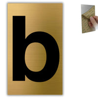 LEIASA | Goldene Hausnummer - 6x10 cm - Aluminium - Ziffernschild Tür - Nummernplakette Briefkasten - Adressschild Wohnung - Kennzeichnung Gebäude - Dicke 0,8 mm (b, 100mm)