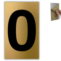 LEIASA | Goldene Hausnummer - 4x6,5 cm - Aluminium - Ziffernschild Tür - Nummernplakette Briefkasten - Adressschild Wohnung - Kennzeichnung Gebäude - Dicke 0,8 mm (0, 65mm)
