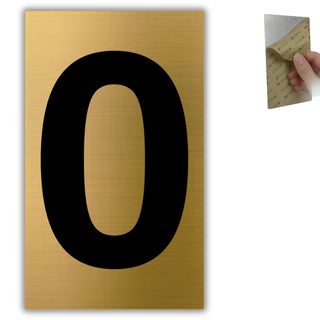 LEIASA | Goldene Hausnummer - 4x6,5 cm - Aluminium - Ziffernschild Tür