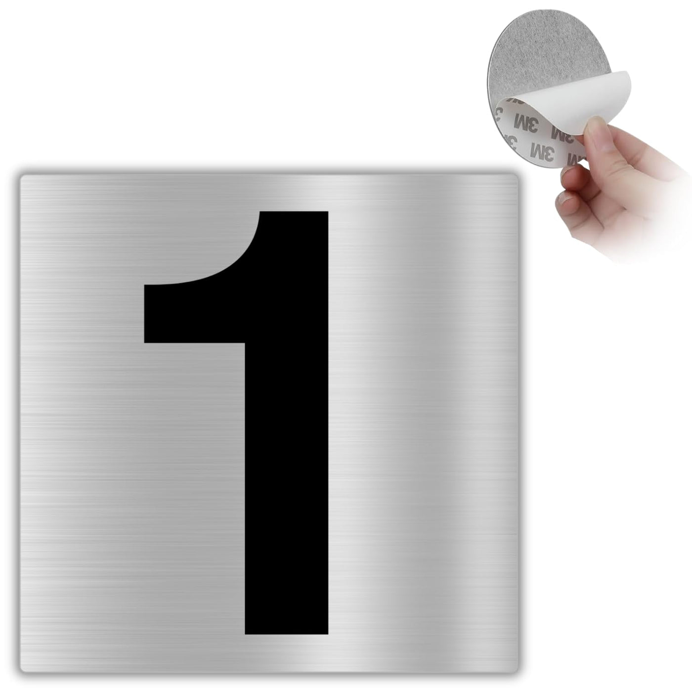 LEIASA | Hausnummer Selbstklebend - 10x10 cm - Aluminium - Schild Apar