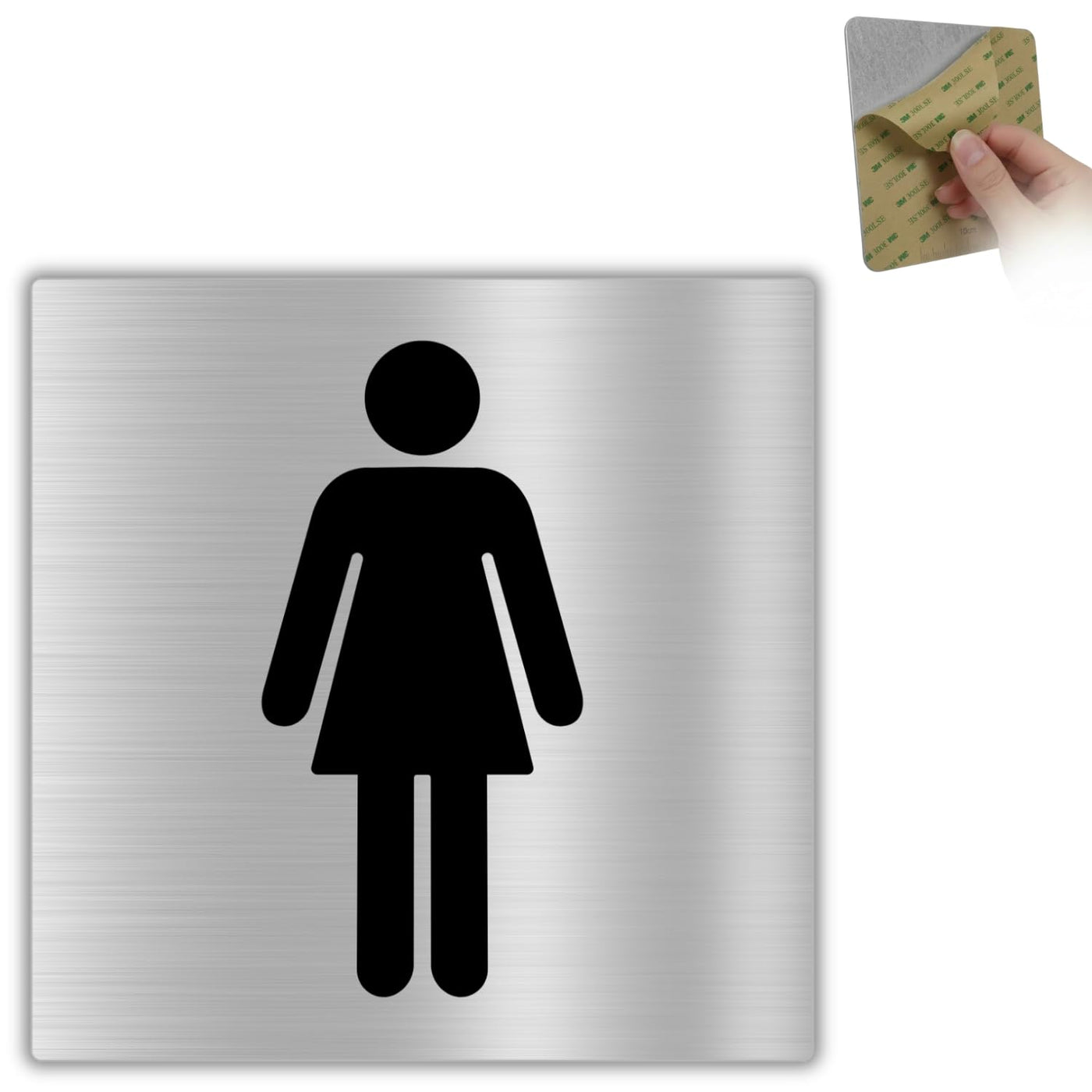 LEIASA | Schild Damen WC - 10x10 cm - Aluminium - Hinweisschild Dament
