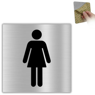 LEIASA | Schild Damen WC - 10x10 cm - Aluminium - Hinweisschild Dament