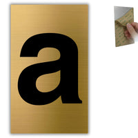 LEIASA | Goldene Hausnummer - 4x6,5 cm - Aluminium - Ziffernschild Tür - Nummernplakette Briefkasten - Adressschild Wohnung - Kennzeichnung Gebäude - Dicke 0,8 mm (a, 65mm)