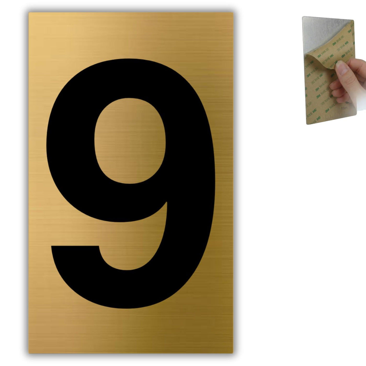 LEIASA | Goldene Hausnummer - 4x6,5 cm - Aluminium - Ziffernschild Tür