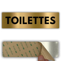 LEIASA | Panneau Toilettes - 5x18 cm - Aluminium - Épaisseur 0,8 mm - Résistant aux intempéries - Impression UV