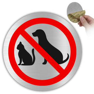 LEIASA | Panneau Animaux Interdits - Ø 100 mm - Aluminium - Aucune Bêt