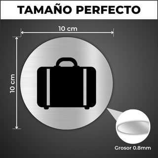 LEIASA | Cartello Deposito Bagagli · Alluminio Ø 10 cm
