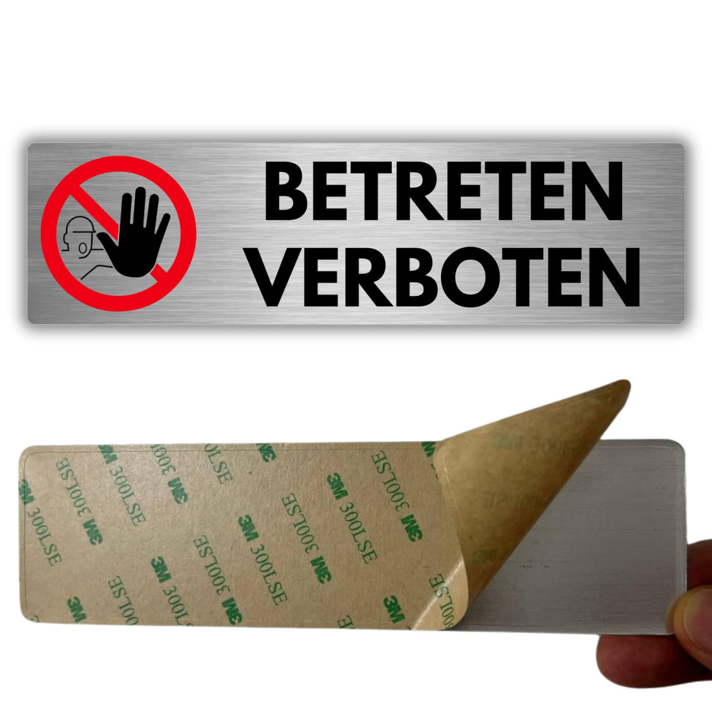 LEIASA | Selbstklebendes Schild Verbotener Zutritt - 5x18 cm - Dicke 0