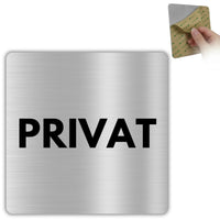 LEIASA | Schild Privat - 12x12 cm - Aluminium - Privatbereich - Privatgrundstück - Kein Zutritt - Nur für Personal - Zutritt verboten - Türschild - Hinweisschild - Dicke 0,8 mm - (Privat v2)