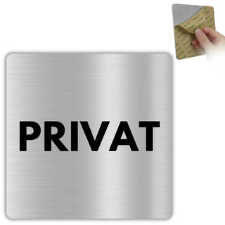 LEIASA | Schild Privat - 12x12 cm - Aluminium - Privatbereich - Privat