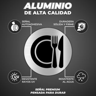 LEIASA | Panneau Salle à Manger - Ø 100 mm - Aluminium - Coin Repas Co