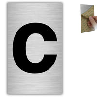 LEIASA | Hausnummer - 6x10 cm - Aluminium - Ziffernschild Eingangstür - Briefkasten Nummer - Schild Wohnung - Nummernschild Gebäude - Adressenschild Residenz - Dicke 0,8 mm (c, 100mm)