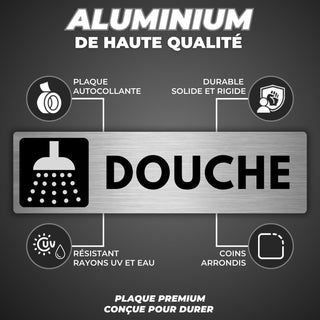 LEIASA | Plaque Douche - 5x18 cm - Épaisseur 0,8 mm - Aluminium - Pann