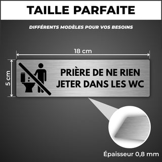 LEIASA | Panneau Adhésif Ne Pas Jeter - 5x18 cm - Épaisseur 0,8 mm - A