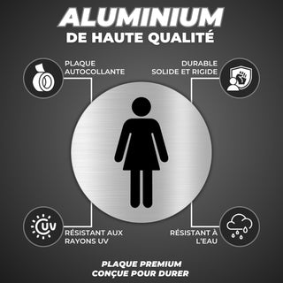 LEIASA | Panneau Adhésif WC Femme - Épaisseur 0,6 mm - Diamètre Ø 100 