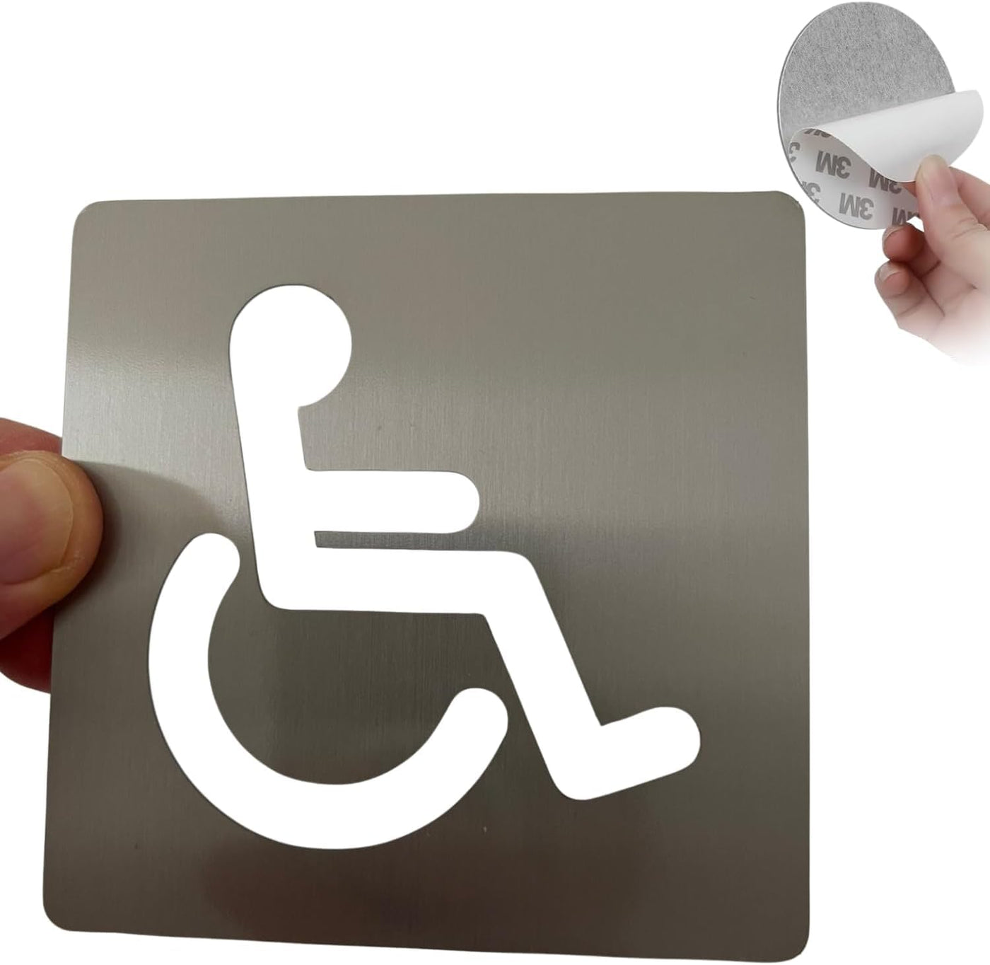 LEIASA | Selbstklebendes WC-Schild für Behinderte - Dicke 0,8 mm - 10x