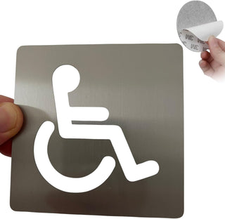 LEIASA | Selbstklebendes WC-Schild für Behinderte - Dicke 0,8 mm - 10x