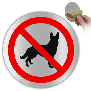LEIASA | Panneau Chiens Interdits - Ø 100 mm - Aluminium - Sans Compag