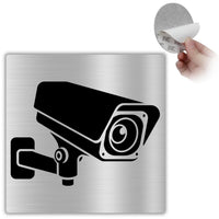 LEIASA | Schild Videoüberwachung - 10x10 cm - Aluminium - Hinweisschild Videoüberwacht - Türschild Kameraüberwachung - Schild CCTV Bereich - Dicke 0,8 mm - (Videoüberwachung)