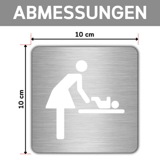 LEIASA | Selbstklebendes WC-Schild für Mutter und Kind - Dicke 0,8 mm 