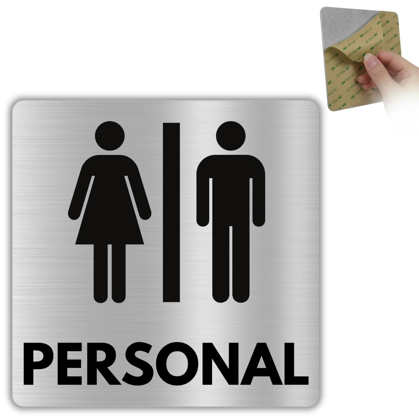 LEIASA | Schild WC Personal - 12x12 cm - Aluminium - Personaltoilette 