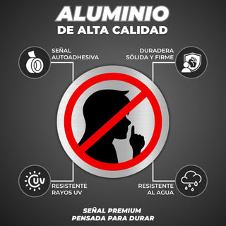 LEIASA | Cartello Silenzio Non Disturbare · Alluminio Ø 100 mm