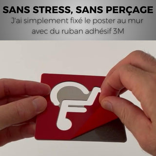 LEIASA | Panneau Adhésif WC Handicapé - EFFET DE MIROIR - 10x10 cm - É