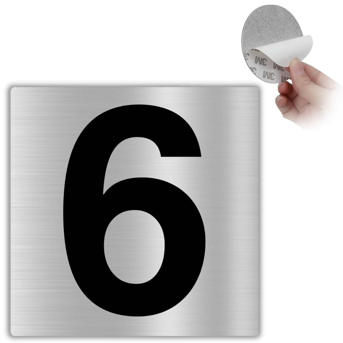 LEIASA | Hausnummer Selbstklebend - 10x10 cm - Aluminium - Schild Apar