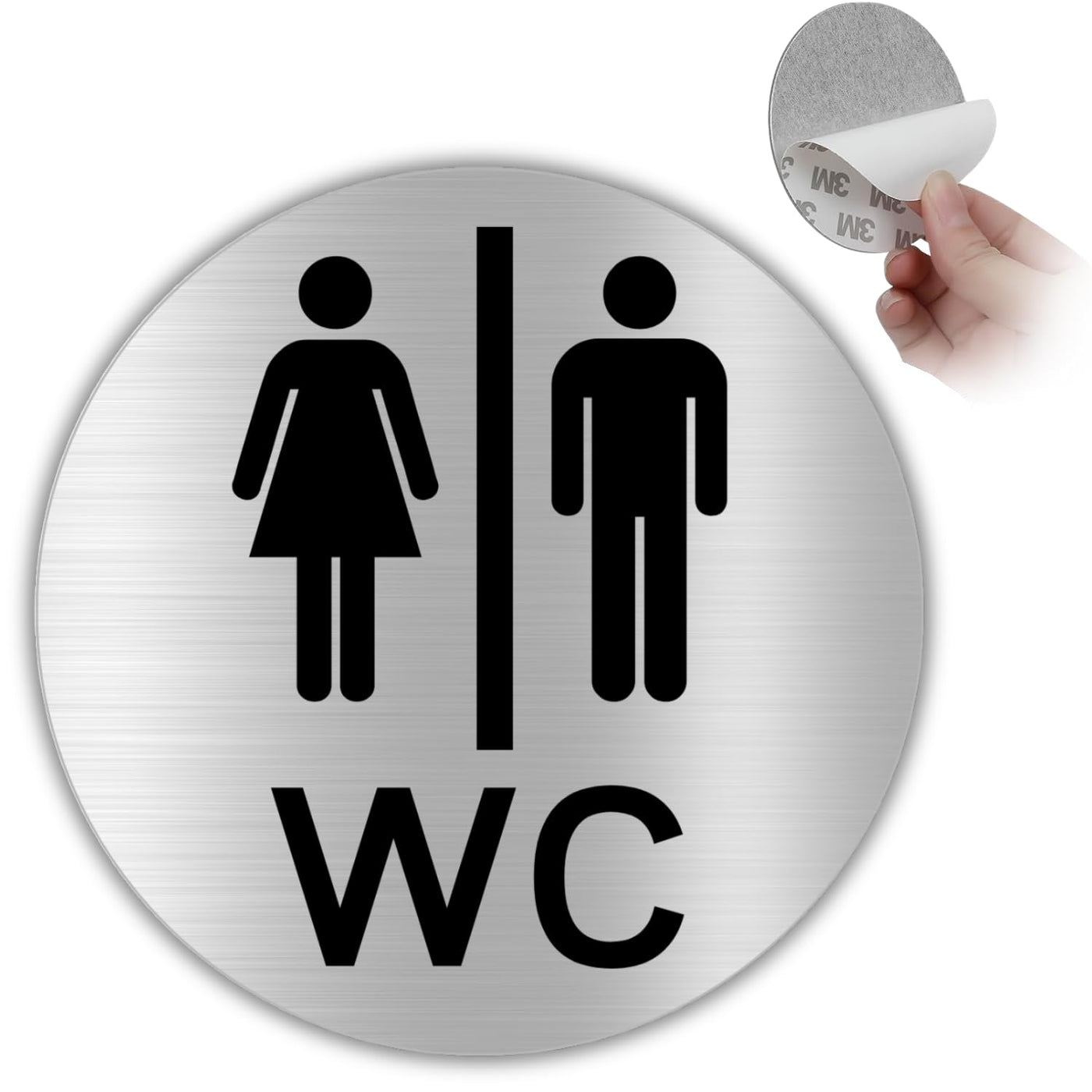 LEIASA | Selbstklebendes WC-Schild Damen & Herren - Dicke 0,8 mm - Dur