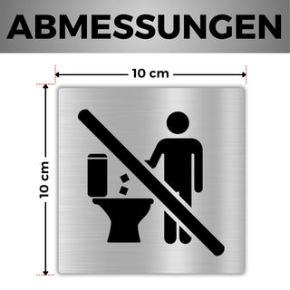 LEIASA | Selbstklebendes Kein Papier in die Toilette werfen Schild - 1