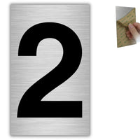 LEIASA | Hausnummer - 6x10 cm - Aluminium - Ziffernschild Eingangstür - Briefkasten Nummer - Schild Wohnung - Nummernschild Gebäude - Adressenschild Residenz - Dicke 0,8 mm (2, 100mm)