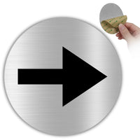 LEIASA | Aufkleber Richtungspfeil Schild - Stärke 0,8 mm - Durchmesser Ø 100 mm - Aluminium - Wegweiser Pfeil - Richtungsschild - (Pfeil)