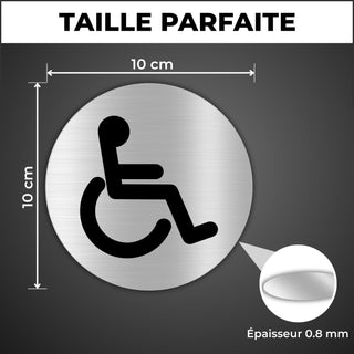 LEIASA | Panneau Adhésif Salle de Bain Handicapé - Diamètre Ø 100 mm -