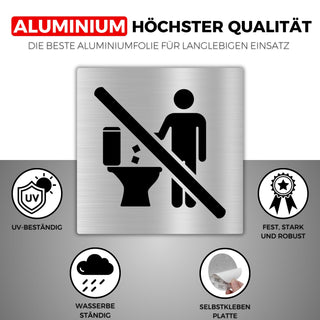 LEIASA | Selbstklebendes Kein Papier in die Toilette werfen Schild - 1