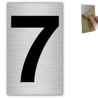 LEIASA | Hausnummer - 6x10 cm - Aluminium - Ziffernschild Eingangstür - Briefkasten Nummer - Schild Wohnung - Nummernschild Gebäude - Adressenschild Residenz - Dicke 0,8 mm (7, 100mm)