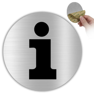 LEIASA | Panneau d'Information - Ø 10 cm - Aluminium - Point Renseigne