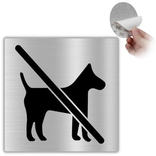 LEIASA | Schild Hunde Verboten - 10x10 cm - Aluminium - Hinweisschild 