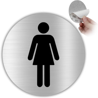 LEIASA | Selbstklebendes WC-Schilder für Frauen - Dicke 0,6 mm - Durch
