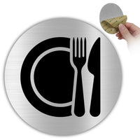 LEIASA | Panneau Salle à Manger - Ø 10 cm - Aluminium - Épaisseur 0,8 mm - Résistant aux intempéries - Impression UV
