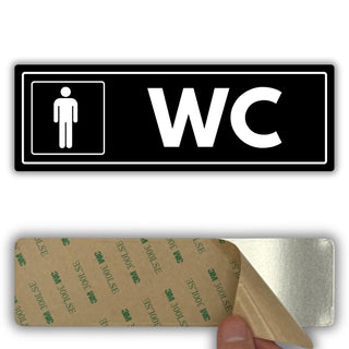 LEIASA | Acrylschild WC Herren – 7,5 x 23 cm – Stärke 2 mm – Acryl – S