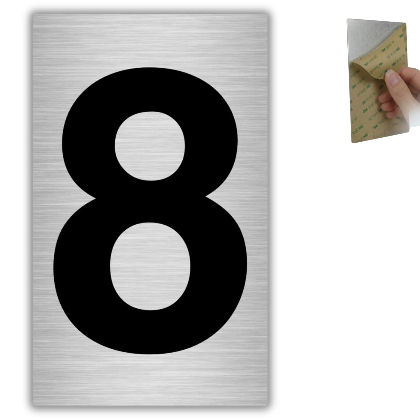 LEIASA | Hausnummer - 6x10 cm - Aluminium - Ziffernschild Eingangstür 