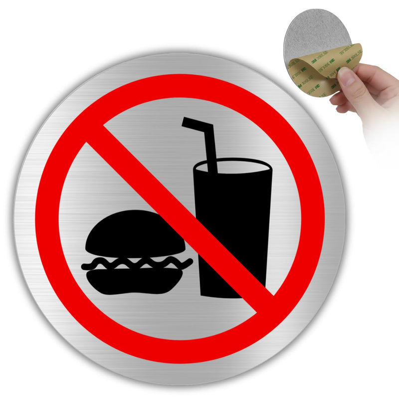 LEIASA | Panneau Interdit de Manger - Ø 10 cm - Aluminium - Sans Nourr