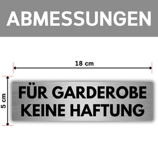LEIASA | Selbstklebendes Schild Keine Haftung in der Umkleide - 5x18 c