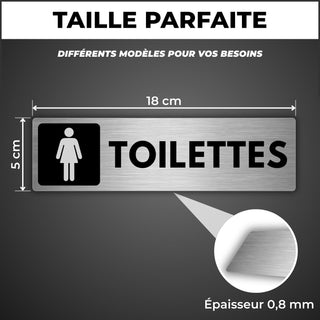 LEIASA | Panneau Adhésif Toilettes Femmes - 5x18 cm - Épaisseur 0,8 mm