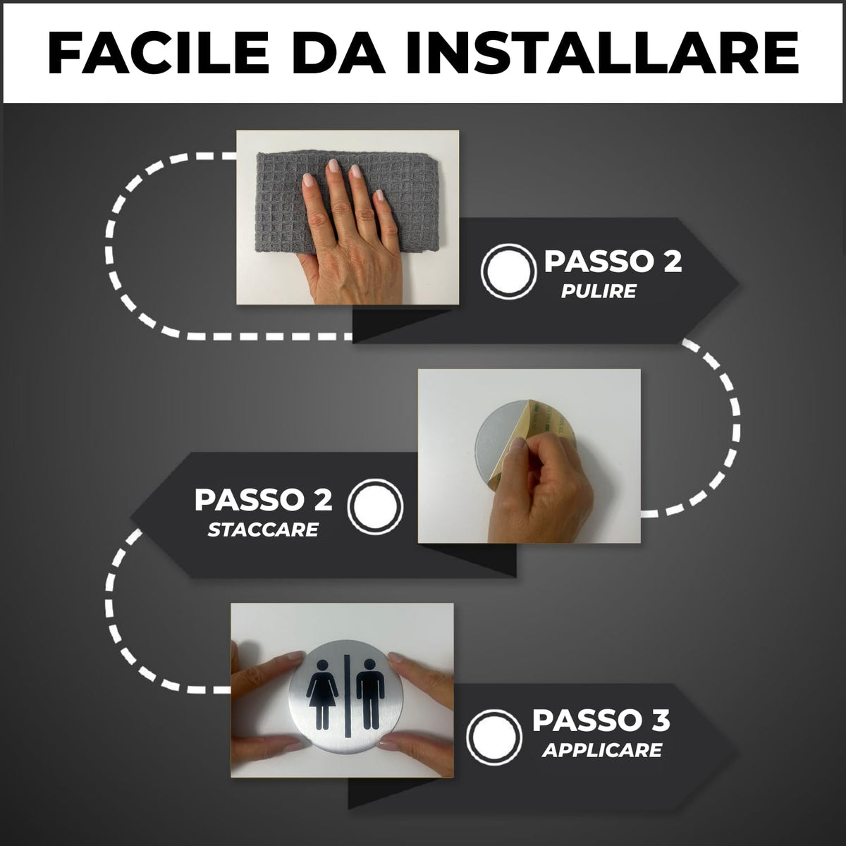 LEIASA | Segnale adesivo Permesso Fumare - Diametro Ø 100 mm - Spessor