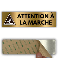 LEIASA | Panneau Attention Risque de Chute - 5x18 cm - Aluminium - Épaisseur 0,8 mm - Résistant aux intempéries - Impression UV