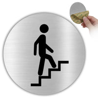 LEIASA | Panneau Escalier Montée - Ø 10 cm - Aluminium - Épaisseur 0,8 mm - Résistant aux intempéries - Impression UV